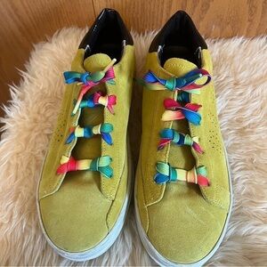 P449 John Yellow Suede Women’s Low Top Sneakers Sz-40